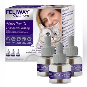 FELIWAY Optimum, Enhanced Calming Pheromone 30-day Refill – 3 pack